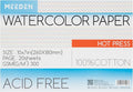 MEEDEN Watercolor Paper Block, 100% Cotton Watercolor Paper Pad of 20 Sheets, 140lb/300gsm, Acid-Free Art Paper for Watercolor, Gouache, Ink and More, 10" x 7" Hot Press