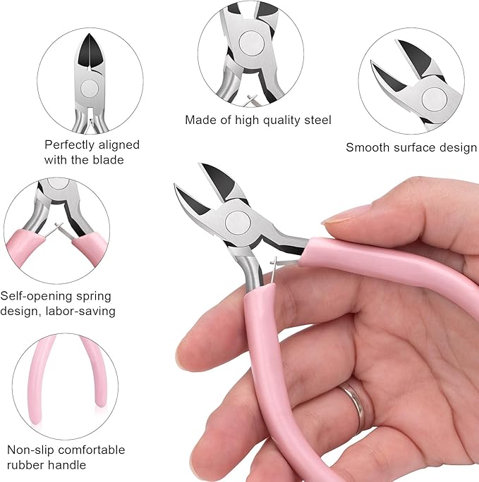 5 Pack Jewelry Pliers Tool Set, Includes Round, Chain, Needle, Bent & Zipper Pliers for Repair, Wire Wrapping & Crafts