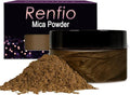 Renfio 100g Mica Powder Pigment, Metallic Natural Dye Mineral Pearl Shimmer Epoxy Resin Dye for Painting Soap Making Slime Bath Bombs 3.5 Oz - Coffee Brown