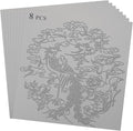 LDXDRU 8 Pack Linoleum Block for Printmaking, 12 x 12 Inch Linoleum Blocks Gray Linocut Block Linoleum Block Printing for Engraving Art Project Printmaking Stamp Carving Block