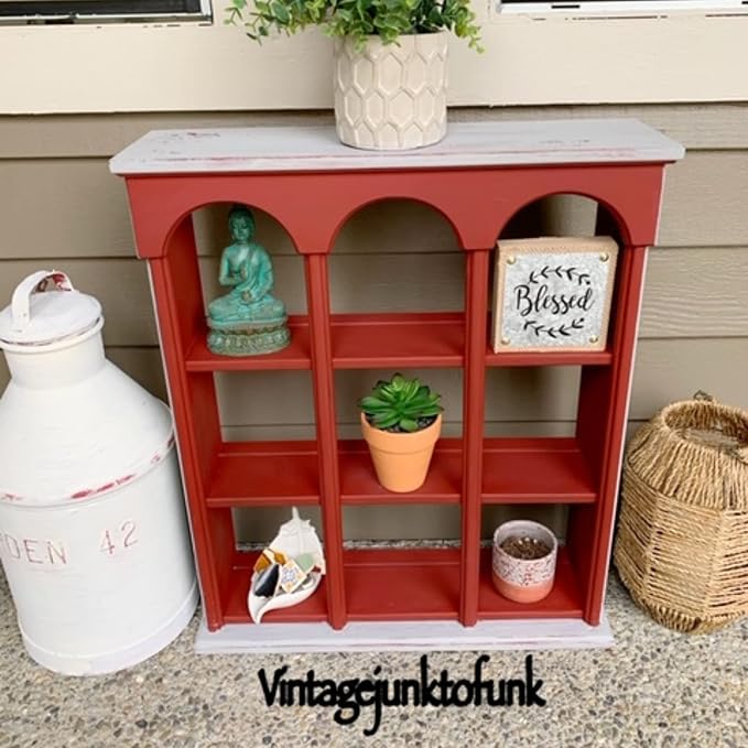 Dixie Belle Paint Company Chalk Finish Furniture Paint - Rustic Red (32oz) - Matte Brick Red Chic Chalk Mineral DIY Furniture Paint