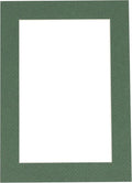 8x10 Mat for 6x8 Photo - Precut Hunter Green Picture Matboard for Frames Measuring 8 x 10 Inches - Bevel Cut Matte to Display Art Measuring 6 x 8 Inches - Acid Free ONE MAT