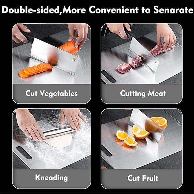 Titanium Cutting Board - 1 pack Titanium Cutting Boards for Kitchen,Double Sided Titanium Cutting Mat（7.67 * 11.81in）