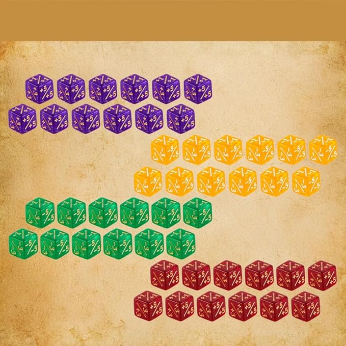Color MTG Counter Dice Set Keyword Shield Life Counters with Dice Storage Bag for MTG TGG Table Games (Small)