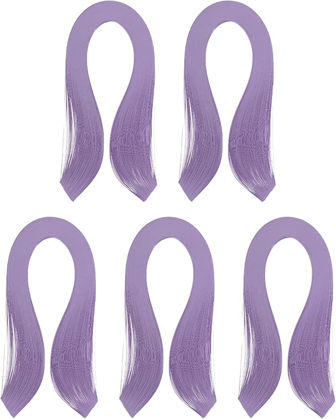 PATIKIL 600pcs Quilling Strips Paper 1/8"(3mm) 39cm Origami Paper Quilling Strip for Art DIY Hand Craft Christmas, Violet Purple