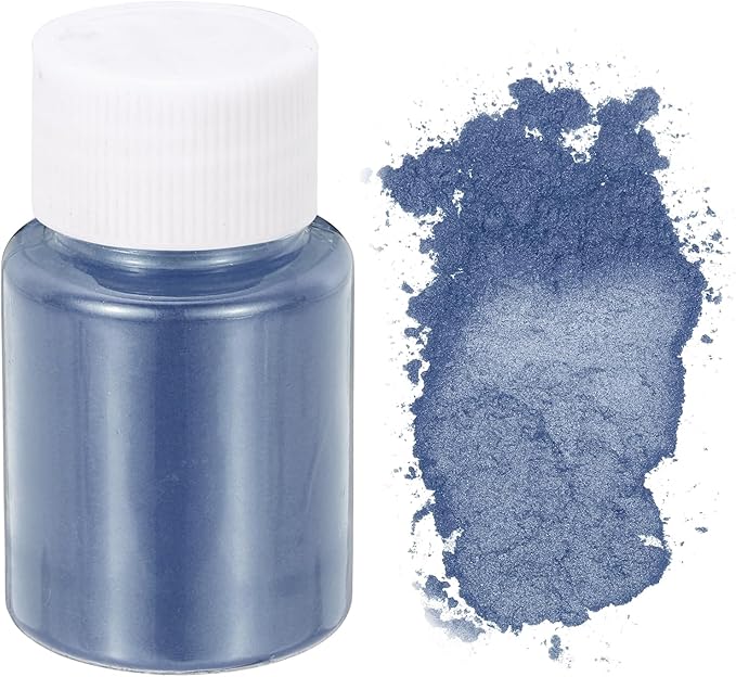 uxcell 10g/0.35oz Cosmetic Grade Mica Powder, 600 Mesh Mica Powder Natural Resin Epoxy Pigment Powders for Casting Resin, Candle Dye, DIY Nail Polish and Lip Gloss, Light Blue