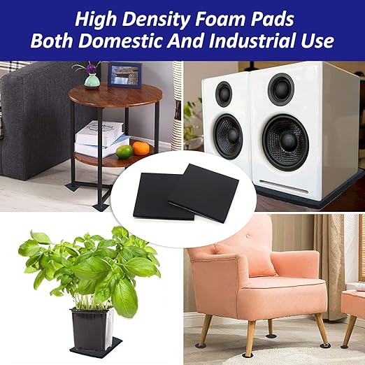 Foam Padding Sheets with Adhesive Backing - 1/4" Thick Self Stick Neoprene Insulation Foam,1/4 Inch Thick X 4 Inch Long X 4 Inch Wide (4, 1/4Inch x 4Inch x 4Inch)
