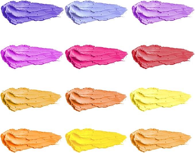 qianshan Soft Oil Pastels Set of 12 Colors,Non Toxic,Soft Texture Vibrant and Creamy Oil Crayons Pastels Art Supplies For Professional Artists Beginners Drawing.Orange&Purple