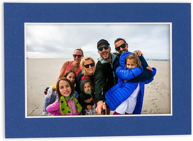 11x14 Mat for 8.5x11 Photo - Precut Bottle Blue Picture Matboard for Frames Measuring 11 x 14 Inches - Bevel Cut Matte to Display Art Measuring 8.5 x 11 Inches - Acid Free Pack of 25 MATS