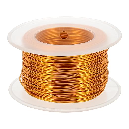uxcell 20 Gauge / 0.8mm Anodized Aluminum Wire for Jewelry Craft Making, 102 Feet Bendable Flexible Wire for DIY Home Decor Gardening Sculpture, Gold