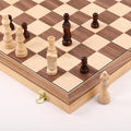 Wooden Chess Set with Folding Board - 15" Classic Magnetic Chess Set with Protective Bag for Adults, Chess Lovers Tournament Professional Beginner