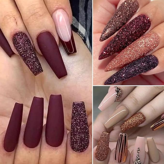 Chrome Nail Powder Metallic Mirror Effect Pigment Dust, Champagne Golden Ultra Fine Holographic Glitter Powder Reflective Pigment for DIY Gel Polish Nail Art, Resin Craft