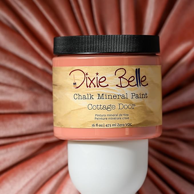 Dixie Belle Paint Company Chalk Finish Furniture Paint - Cottage Door (1 Gallon - 128oz) - Matte Dusty Coral Chic Chalk Mineral DIY Furniture Paint