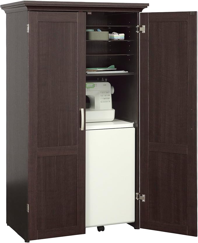 Sauder Miscellaneous Storage Craft & Sewing Armoire, Dakota Oak Finish