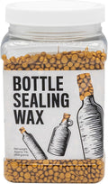 Blended Waxes, Inc. Bottle Sealing Wax Beads, Premium Pastille Wax Seal Beads for Wine, Beer, and Liquor Bottle Closure, Seals Between 25-30 Bottles, 1 lb, Goldenrod