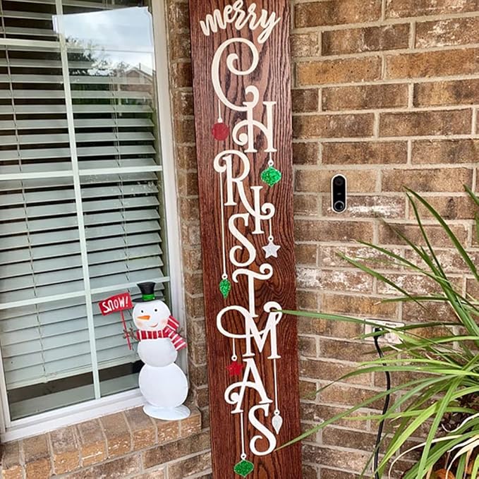 Christmas Stencils for Painting on Wood Porch Christmas Stencil Large Believe Xmas Holiday Stencils for Door Mats Window Glass Fabrics Crafts