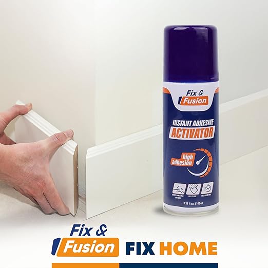 FIX & FUSION Activator Spray (3.38 Fl Oz), Instant Cure Accelerator for Cyanoacrylate (CA) Super Glue for Wood, Plastic, Rubber, Granite, and DIY & Professional, Accelerates Bonding Strength, (1 Pack)