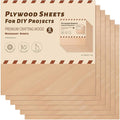 ROBOTIME 6-Pack Laser Wood Sheets 1/8" - 12 x 12 x 1/8 Inch - Mahogany - 3mm Plywood for Laser Cutting, Laser Engraving Blanks