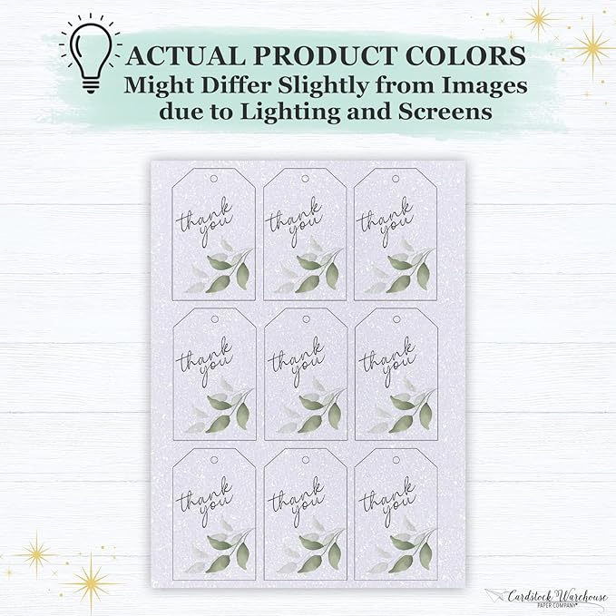 Cardstock Warehouse Diamond Print Inkjet Glitter - Premium White Glitter Cardstock Paper – 10 Sheets, 12 x 12" - 104 lb/280 GSM for Inkjet Printing, Die-Cutting, Card Making, Crafts, and DIY Projects