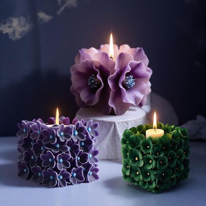Peony Bouquet Candle Soap Molds, 3D Peony Silicone Mold for Epoxy Resin Casting, Silicone Mold for Resin Casting DIY Plaster Polymer Clay Home Decoration