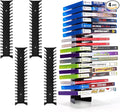 4 Pack Video Game Case Storage Wall Mount - Holds Up to 72 Disc Boxes,Metal Wall Mounted Game Case Holder for PS,DVD,Xbox Game Organizer