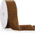 2" X 20 Yards Khaki Velvet Ribbon for Christmas Tree Wreath Decoration Handmade Crafts Ornaments Gift Wrapping & Bow Making