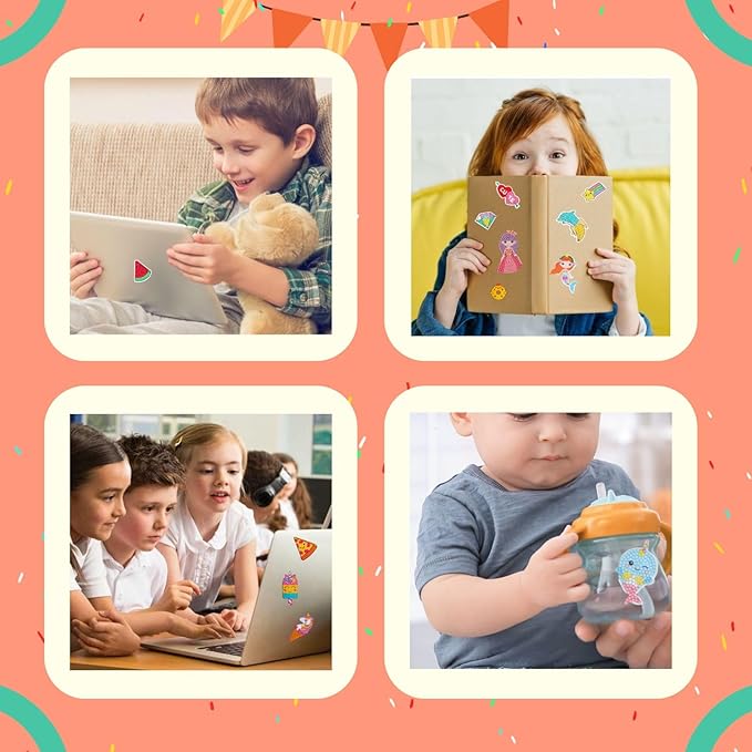 Cymbana Diamond Painting Kits for Kids 20 Pcs Desserts Contains Cupcake, Donut, Ice-Cream, Popcorn, Cookies