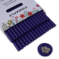 30 Pieces 7mm Sealing Wax Sticks for Glue Gun,PORXFLY Mini Wax Seal Sticks Great for Seals Stamp,Cards Envelopes,Wedding Invitations,Gift Wrapping,Wine Packages (Cerulean Blue)