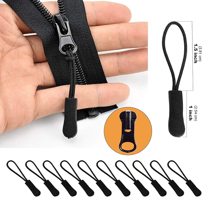 EuTengHao 169Pcs Zipper Repair Kit Zipper Replacement Zipper Pull Rescue Kit with Zipper Install Pliers Tool and Zipper Extension Pulls for Clothing Jackets Purses Luggage Backpacks (Silver and Black)