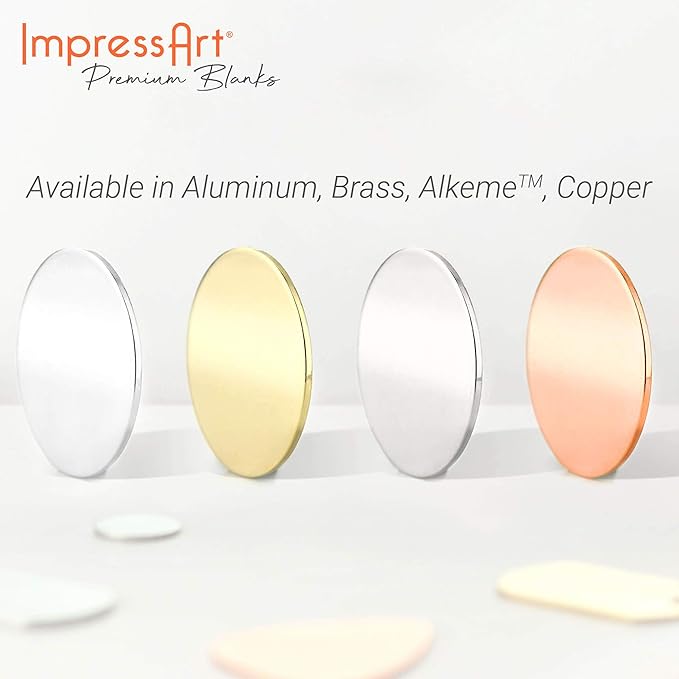 ImpressArt - Premium Metal Stamping Rectangle Blanks for Metal Stamping and Jewelry Making (24 Pack) (7/16" x 3/4" Rectangle w/ 2 Holes, Brass)