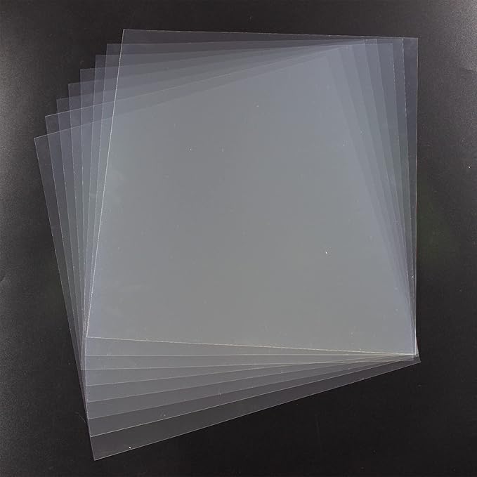7 Mil Blank Mylar Stencil Sheet (10Pcs),12 x 12 Inch Clear Plastic Sheets, Acetate Sheets for Crafts, Plastic Sheets for Cutting Machine, PET Stencil Material