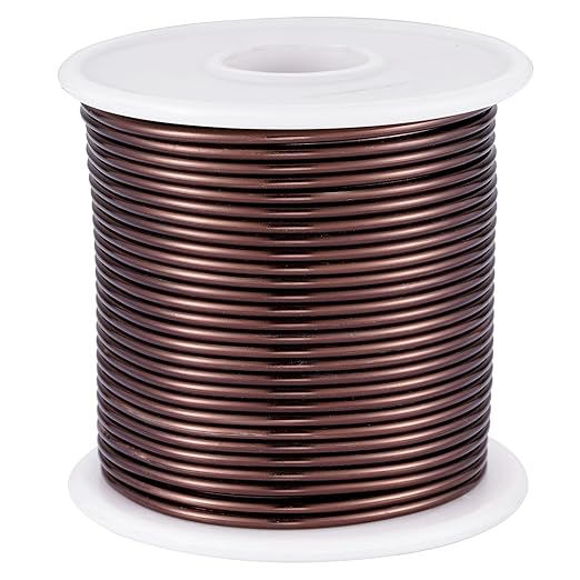 12 Gauge Light Brown Aluminum Craft Wire (105FT) - Anodized for Jewelry Making, Beading Floral, Plant Gardening, Sculpting & Modeling Craft Wire (Light Brown #18, 2mm)