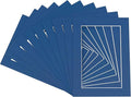 6x8 Mat for 8x10 Frame - Precut Mat Board Acid-Free Show Kit with Backing Board, and Clear Bags Royal Blue 6x8 Photo Matte Made to Fit a 8x10 Picture Frame Matboard for Framing, Pack of 10 Mats