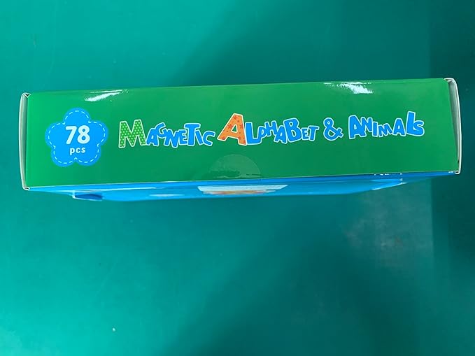 78 Magnetic Alphabet, 26 Uppercase, 26 Lowercase Letters & 26 Object Patterns, Adorable Animal Alphabet ABC Fridge Magnets Educational Letter Spelling Learning Toys Set for Toddlers 3 4 5 Years Old