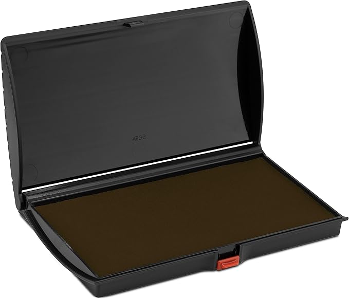 Large Premium Brown Ink Stamp Pad - 3" by 6" - Quality Felt Pad