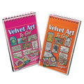 S&S Worldwide Velvet Art To Go! 2 Spiral Bound Coloring Books w/Perforated Cardstock Pages, Fuzzy, Felt, Great for Travel: Planes, Cars, Backpacks, 20 Different Projects Total, Kids & Adults, 4"x6".
