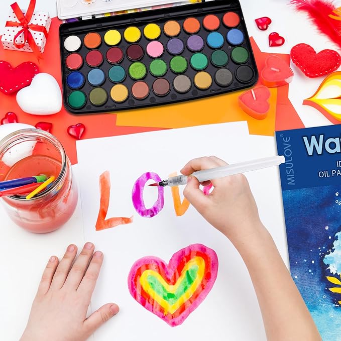 MISULOVE Watercolor Paper Pad, 8.5" x 11", Cold Press,140lb(300gsm), 20 Sheets Water Color Paper, Watercolor Workbook, Sketchbook for Wet and Dry Media, Journal, for Students and Beginners (White)