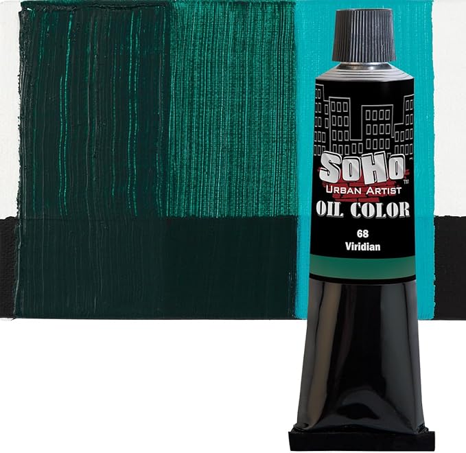 Soho Urban Artist Oil Paint - Viridian, 170 ml Tube - Best Valued Oil Colors for Painting, Excellent Pigment Load