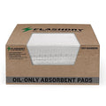FlashDry Oil Absorbent Pads – High Absorbency of Oil-Based Liquids, Water-Repellent, Tear-Resistant, Premium Mats, Ideal for Garage, Driveway, Automotive, Marine Use, 17.5” x 13.5”, 100-Count Box