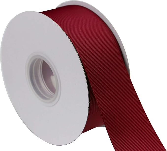 ITIsparkle 11/2" Inch Grosgrain Ribbon 25 Yards-Roll Set for Gift Wrapping Cake Decoration Party Favor Hair Braids Hair Bow Baby Shower Decoration Floral Arrangement Craft Supplies, Wine 275#