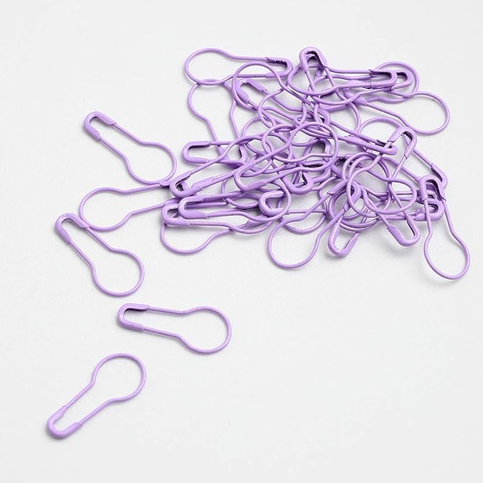 Colorful Metal Knitting Pins Stitch Markers Pear Shape Safety Pins for Sewing Clothing DIY Craft Making with Storage Box Knitting Counter Crochet Needle Clip Ring(8 colors-320pcs)