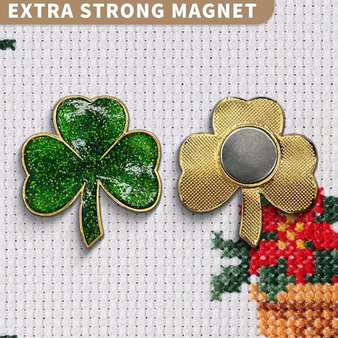 Needle Minder Magnet, Magnetic Needle Minder, Needle Minders Magnetic Cross Stitch Accessories, Magnetic Needle Holder, Life Tree, Butterfly, Cats, Owl, Heart (Shamrock)