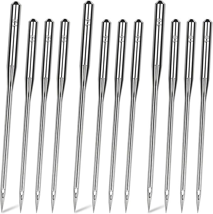 50PCS Universal Sewing Machine Needles - Sizes 80/12 90/14 100/16 Sewing Machine Needle for Fabric Canvas Leather Embroidery Jeans