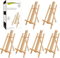 CONDA 6 Pack 16" Tabletop Display Easel, Portable A-Frame Tripod Display Easel for Painting Party & Displaying Canvases, Photos, Display Tripod Holder Stand for Students Kids Beginners