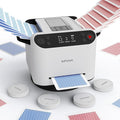 Automatic Card Shuffler and Dealer - 1-2 Decks Support 12 Players, 4 Drawing Remotes, Auto Post-Shuffle Deal, Consecutive/Random Dealing, for Poker, Blackjack, UNO, Phase 10, Five Crowns (White1)