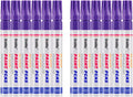 Purple Paint Markers, 12 Pack Oil-Based Waterproof Quick Dry Permanent Paint Pen Set for Rocks Painting, Wood, Fabric, Plastic, Canvas, Glass, Mugs, Metal, Tire, Stone, DIY Craft