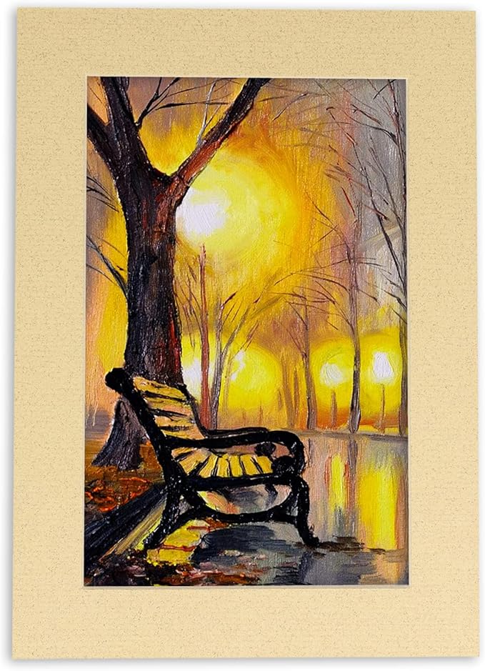 11x14 Mat for 8.5x11 Photo - Precut Tan Picture Matboard for Frames Measuring 11 x 14 Inches - Bevel Cut Matte to Display Art Measuring 8.5 x 11 Inches - Acid Free Pack of TEN MATS