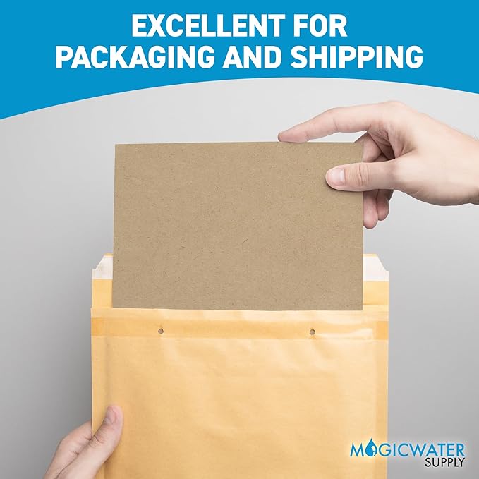 MagicWater Chipboard Sheet for DIY Projects - 8.5x11 Inch - 100 Pack - 0.050 Inch Thick - Heavy Duty Kraft Paperboard, Ideal for Scrapbooking, Books, Picture Frame Backing, Arts Project & Crafts