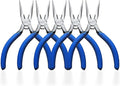 KAIHAOWIN Mini Needle Nose Pliers 5"-5 Pack KAIHAOWIN Small Long Nose Pliers with Wire Cutters, Spring Loaded Thin Needle Nose Pliers, Precision Pliers Set for Crafts/Jewelry Making/Tiny Project