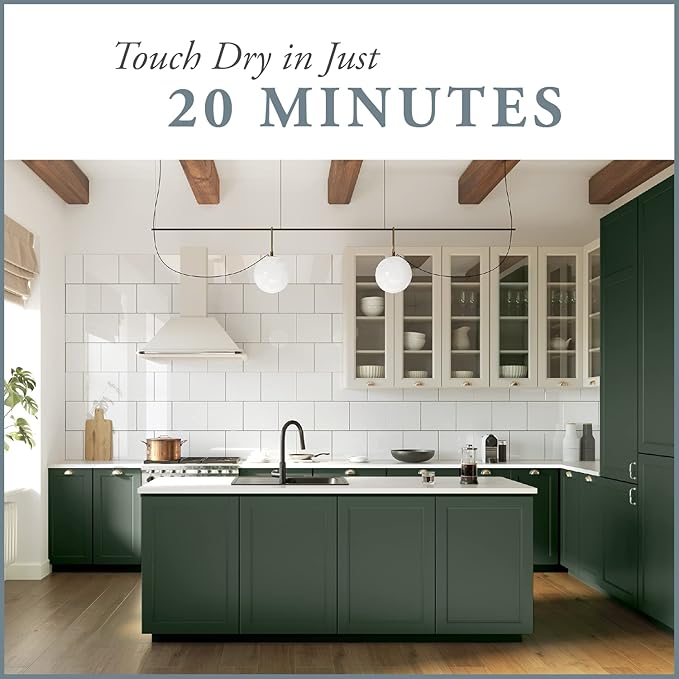 AMY HOWARD AT HOME Chalk-Based One Step Paint for Furniture, Cabinetry, Decor, Finish, and More | No Stripping, Sanding, or Priming | Dark Base | 16 Ounce | Cherbourg